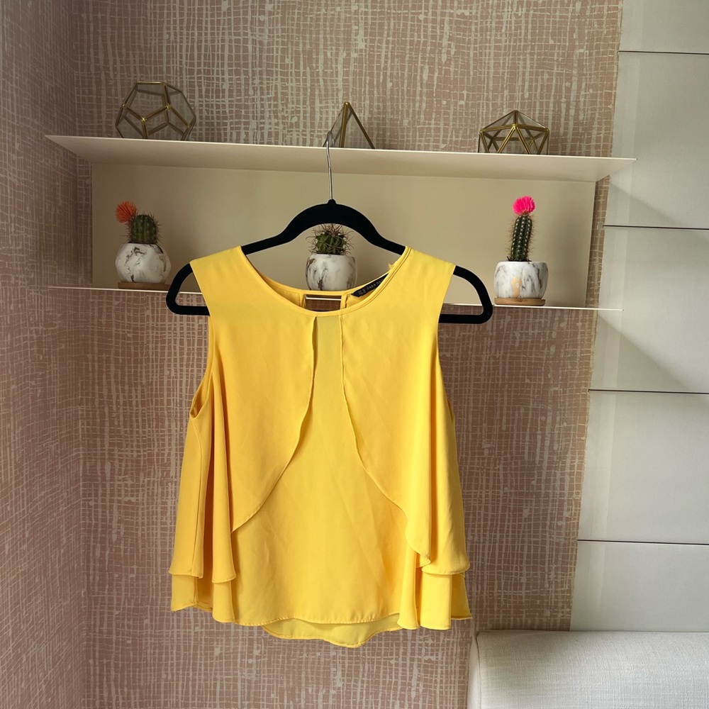 Zara Basic Yellow Blouse